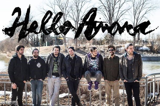 Photo courteous of Tiffany Hillaby. Members of Hello Amora include: Troy Thurston (Vocals); Joe Arsenault (Vocals); Matt Sooley (Guitar); Jackery Benjamin (Guitar); Tyler Brown (Bass); Chris Costa (Drums); Ricardo Martinez (Keys)