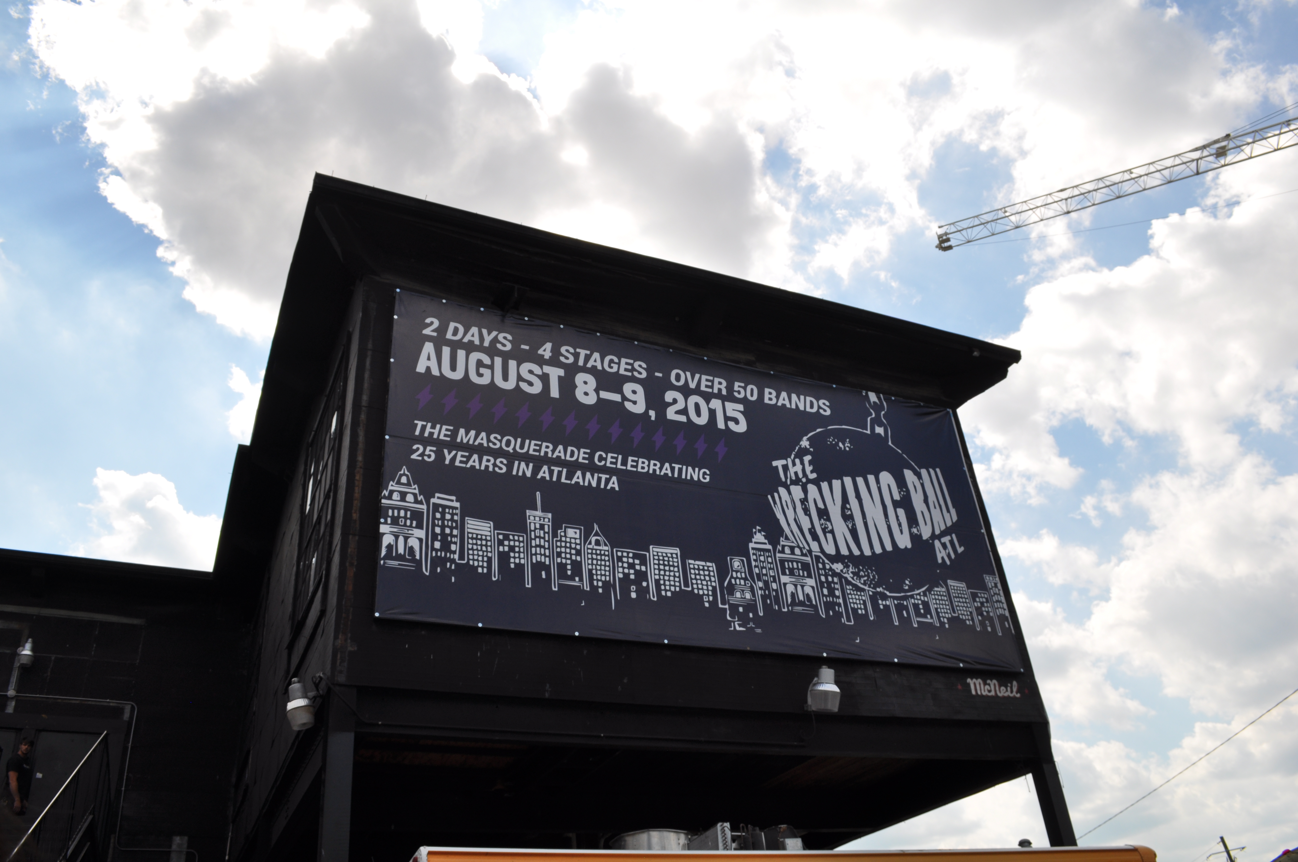 The Masquerade’s billboard hung over the heads of concert goers who watched bands perform on the Purgatory stage.