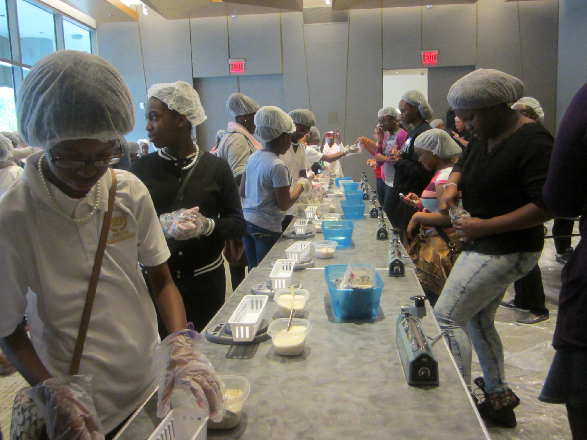 Participants had the opportunity to help Stop Hunger Now package more than 9,000 meals.