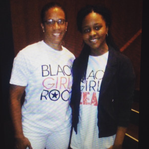 The author (right) with April Holmes a gold medalist and world record holder, representing the U.S. Track & Field in the 2016 Paralympics, and Black Girls Lead keynote speaker