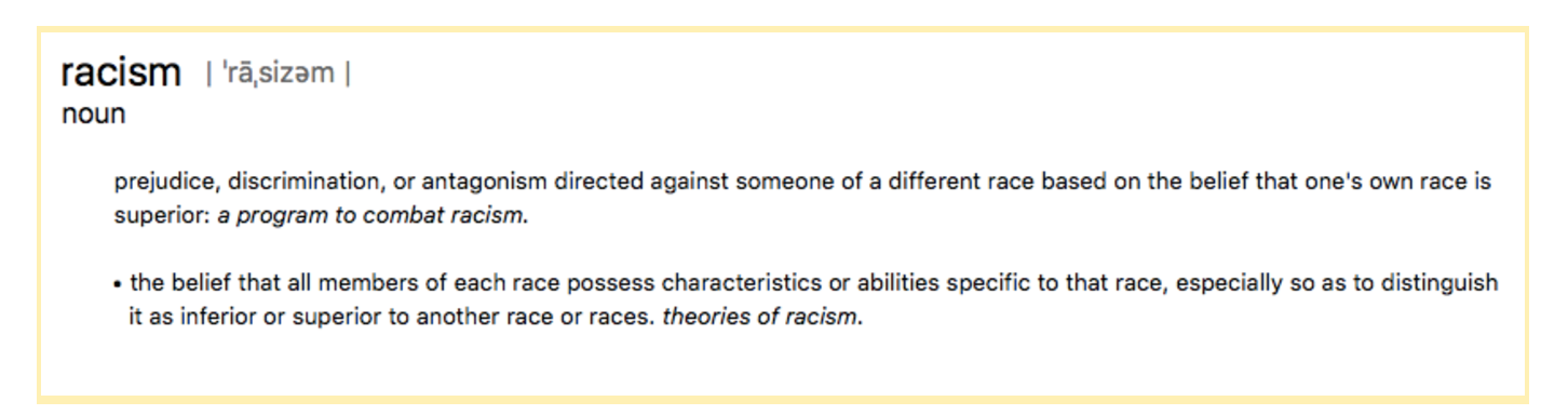 definition of racism