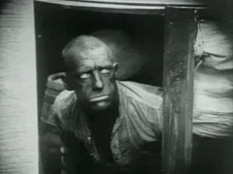 White man playing black through the use of "black face" in the 1915 film "Birth of a Nation."
