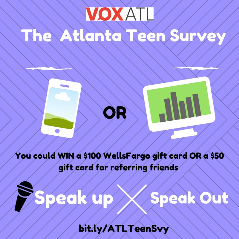 Speak up through the Atlanta Teen Survey at bit.ly/ATLTeenSvy